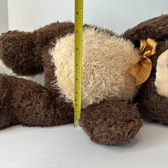 Cuddly Boutique Brown TEDDY BEAR w/paw print Wild Animal Plush 18", SUPER CUTE! - Picture 6 of 13